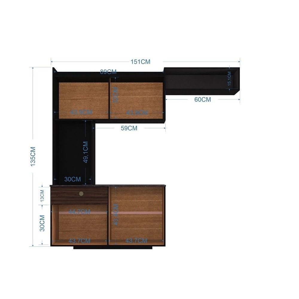 A576.Cozinha Suspensa Lara 4P1G Visualiz Interior Poquema