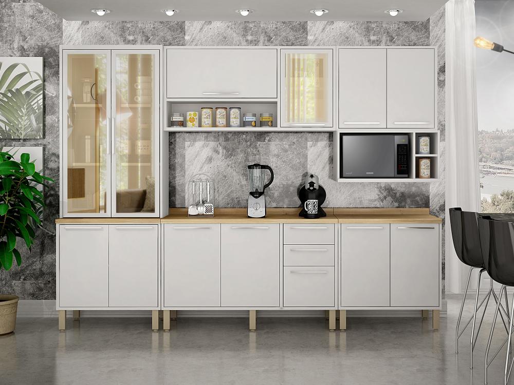 Cozinha Viena 6 Pecas Branco Visualizacao Salleto