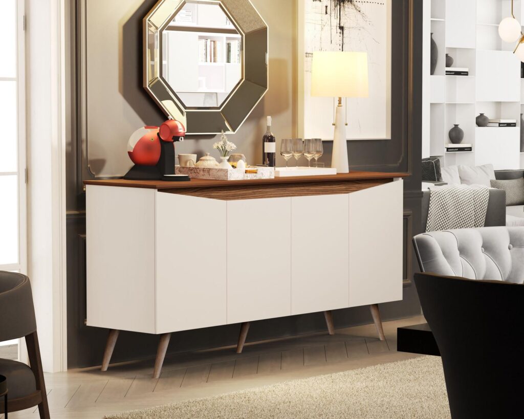 Buffet Aparador Encanto 4Pts Off White.Freijo Maria M