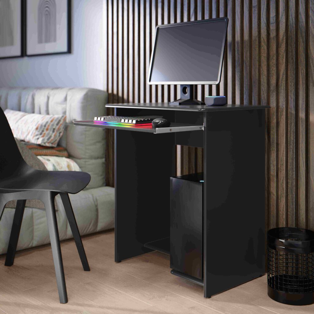 Mesa de Computador Pratica Preto EJ Moveis