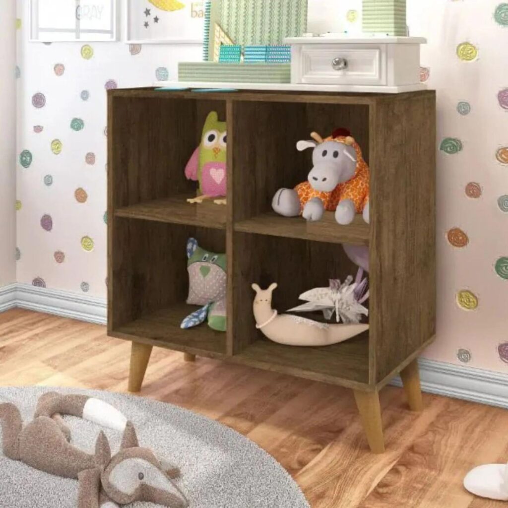 Estante Montessoriana 75 4 Nichos Jequitiba 1240 J A Moveis