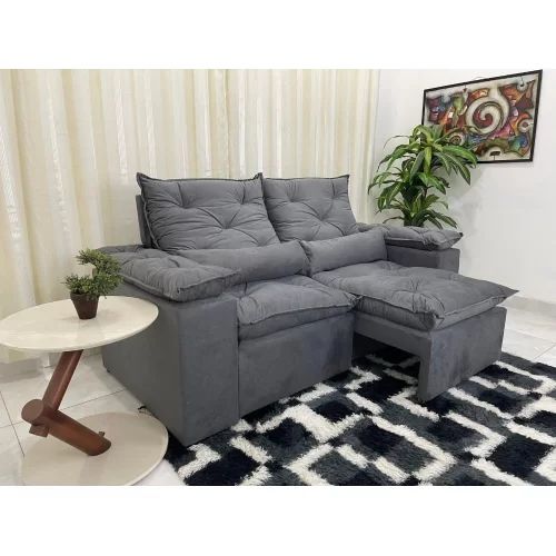 Estofado Retr Recl Saquarema 200 2×100 Cinza 15 Diviminas