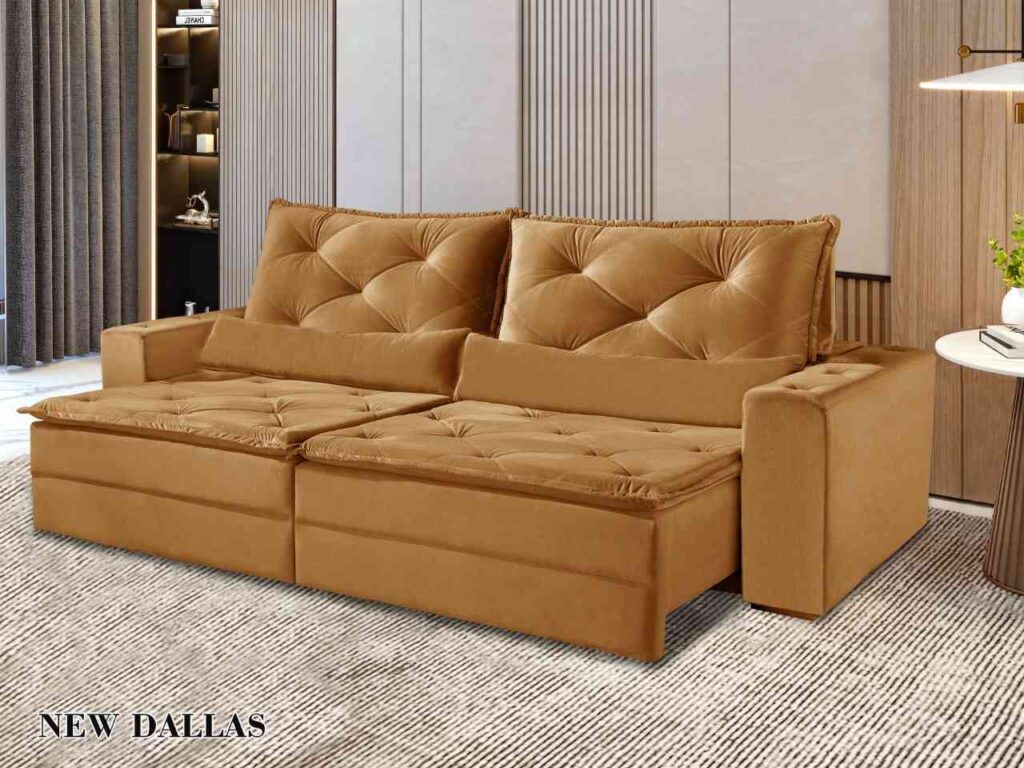 Estofado Retratil Dallas 290 2×120 Terracota Inca 20 Idealle
