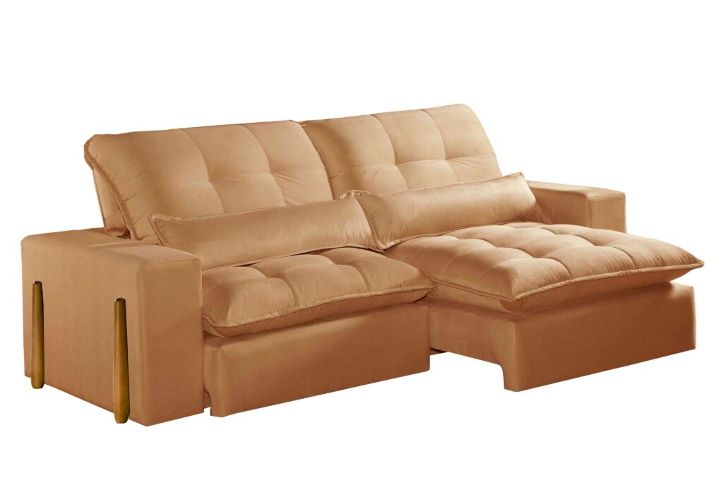 Estofado Retratil Reclinavel Itaoca.Fitipaldi 210 2×80 Terracota 20 Idealle