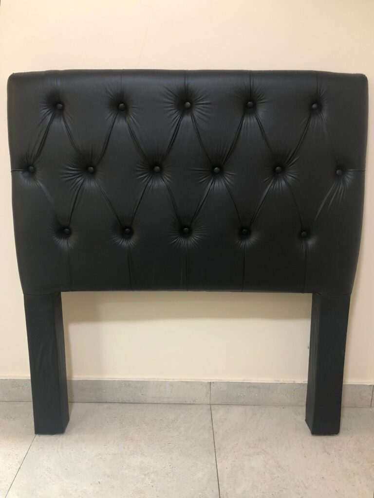 Cabeceira Queen Hera 160 Veludo Suede Preto SR Cabec