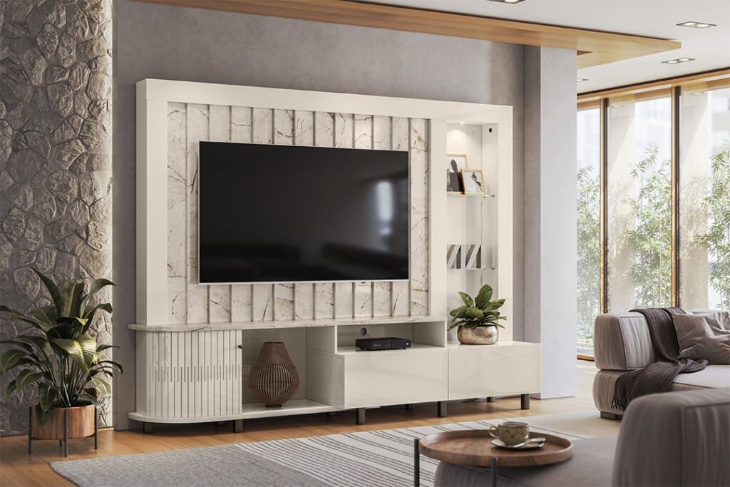 Home Theater Le Mans Calacata.Off White Madetec