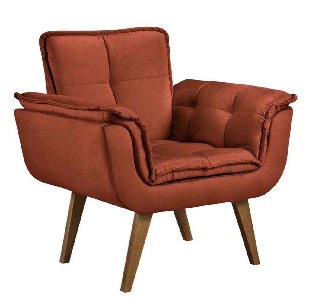 Poltrona Jamile Suede Cobre.Terracota 503 Inca 20 D Salla