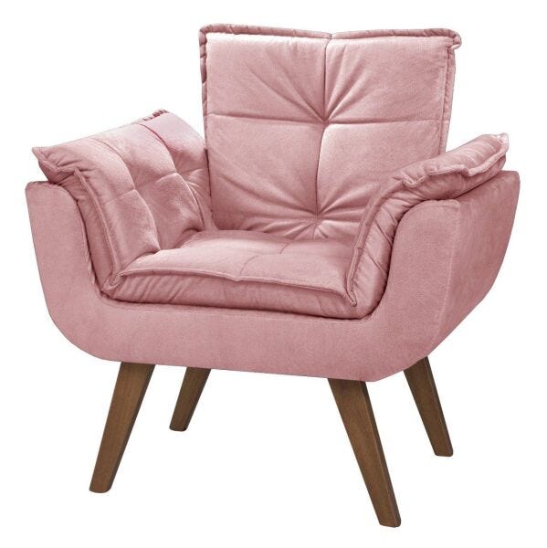 Poltrona Jamile Suede Rose 501 Inca 14 D Salla Estofados
