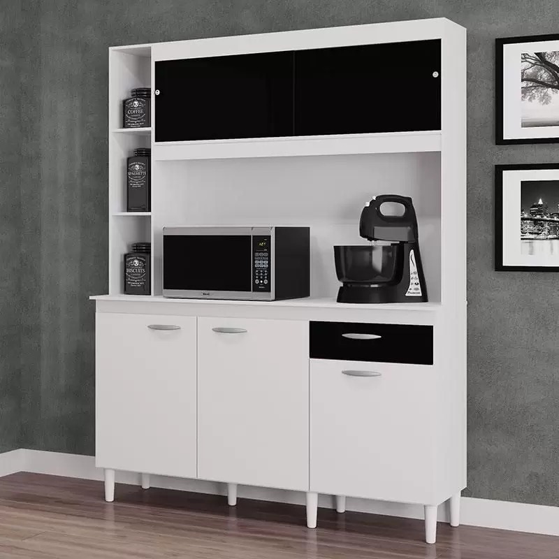 A883.Kit Cozinha Duda 140 5P1G Branco.Preto Poquema