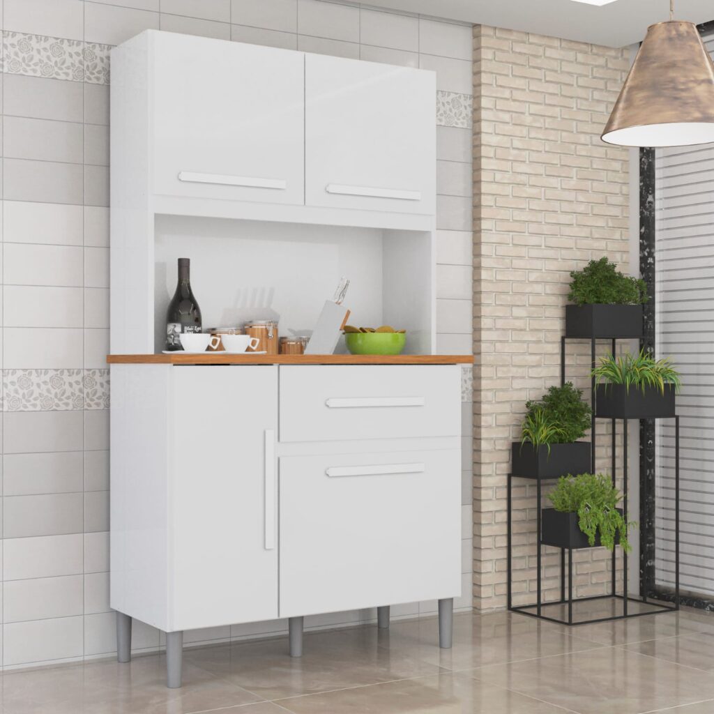 Kit Cozinha Luiza 4P1G Branco Neve Imop
