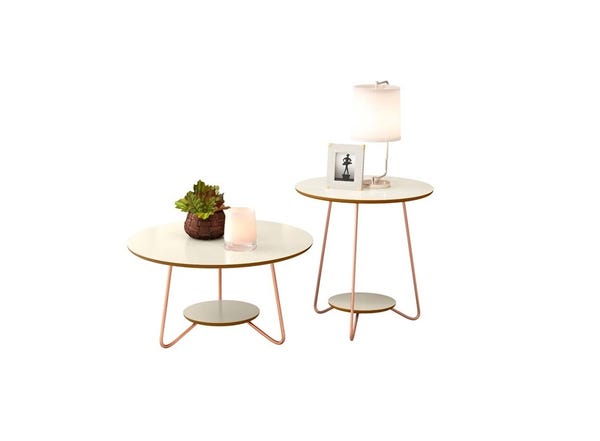 Jogo de Mesa Liz Off White.Freijo EJ Moveis