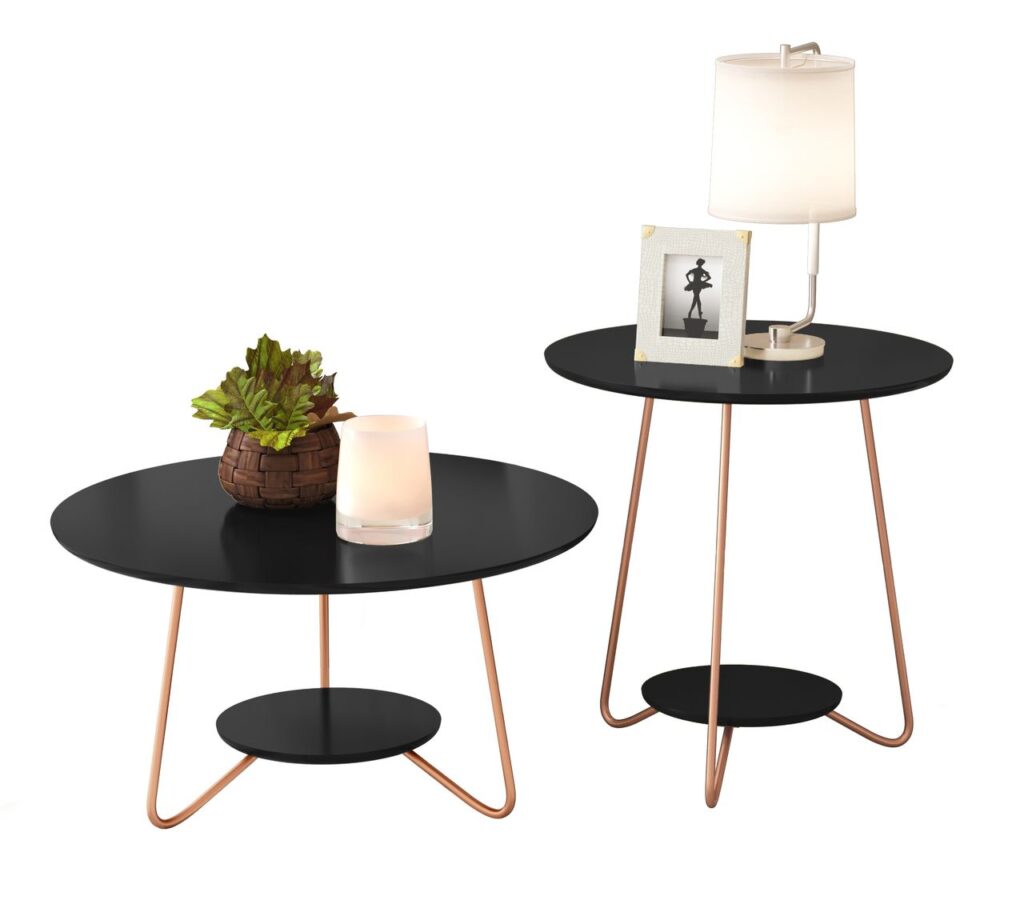 Jogo de Mesa Liz Preto EJ Moveis