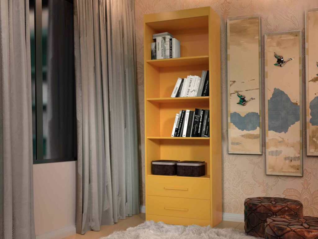 Livreiro Raquel com 2G Amarelo Minas Plac