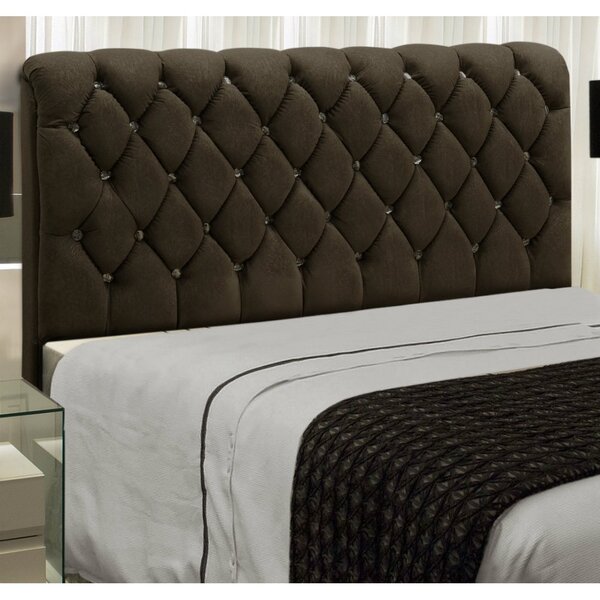 Cabeceira Solteiro Luxuria 90 Veludo Castor 1701 SR Cabec