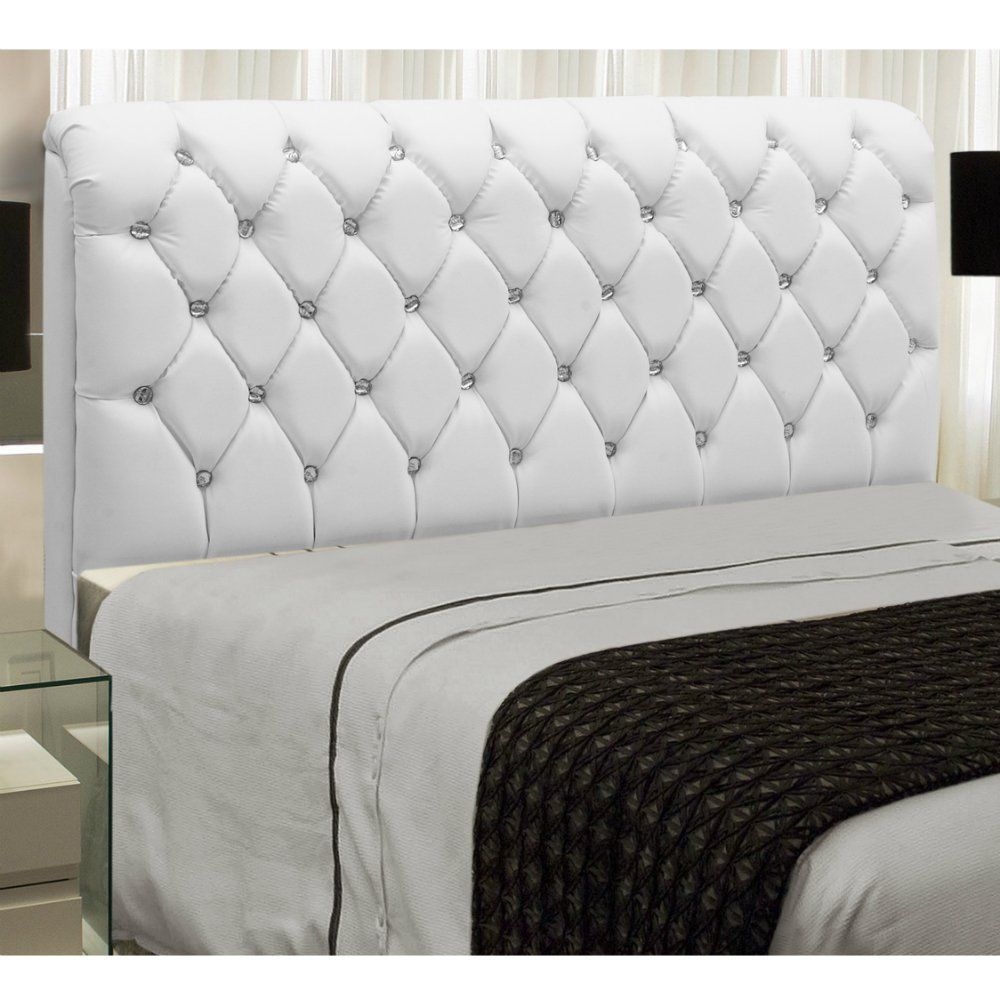 Cabeceira King Luxuria 195 Corino Branco 2500 SR Cabec