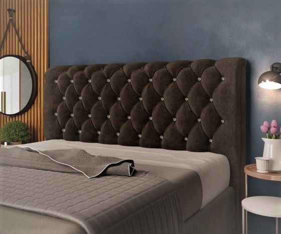 Cabeceira King Luxuria 195 Corino Marrom 2502 JS Cabec