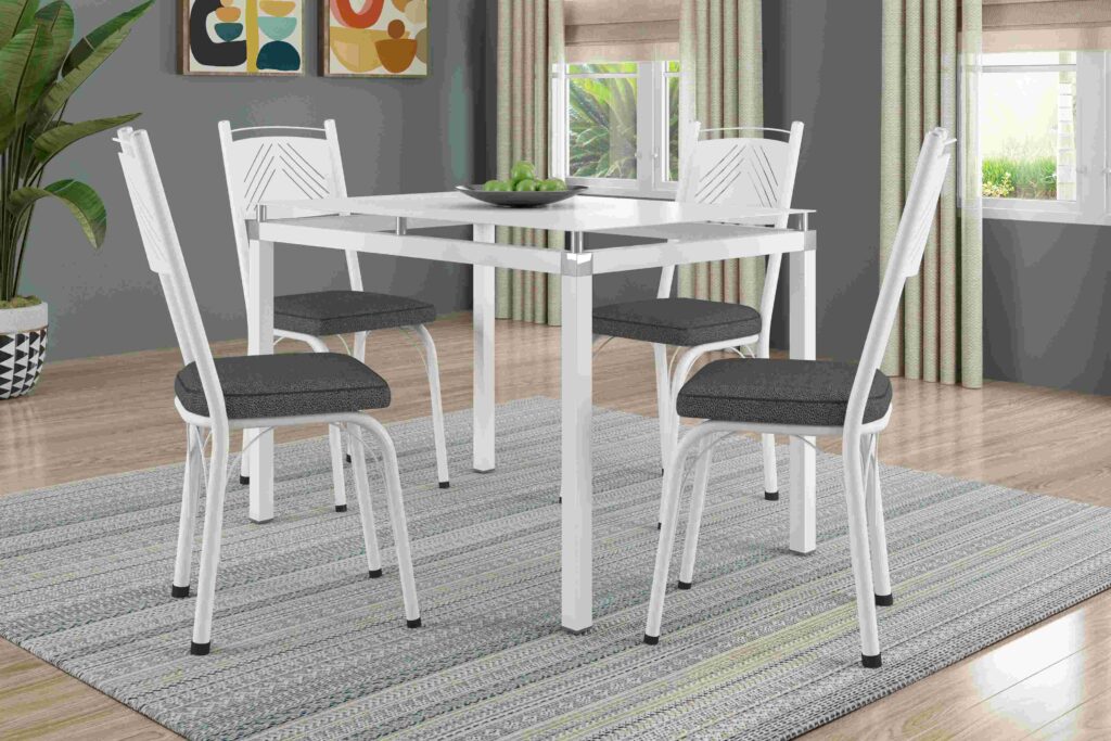 Mesa Malva TpVdr 107×73 4Cds 151 Branco.Cinza Artefamol