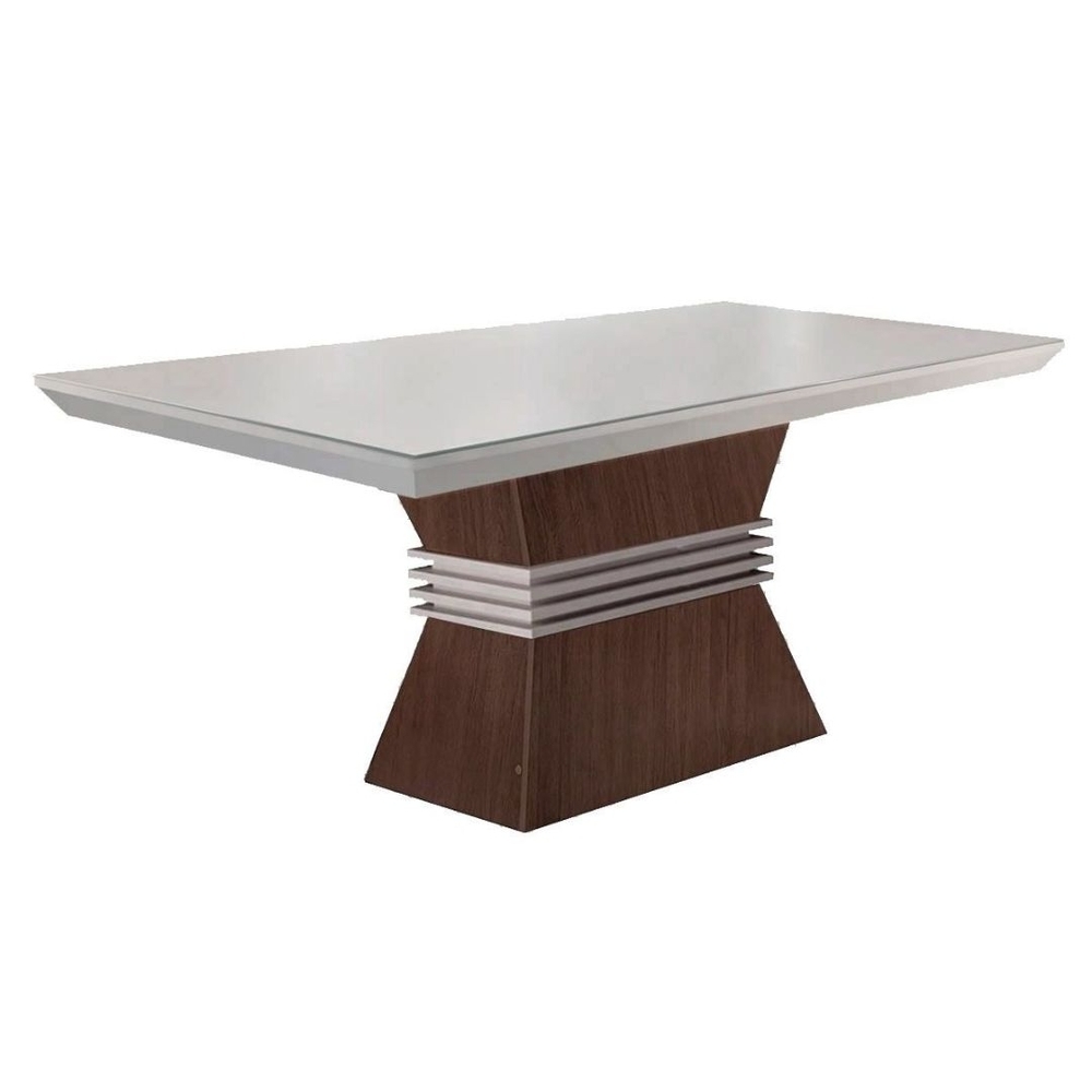 Mesa Agata 180 Tmp MDF Vdr Base Cafe Dt Off White Rufato