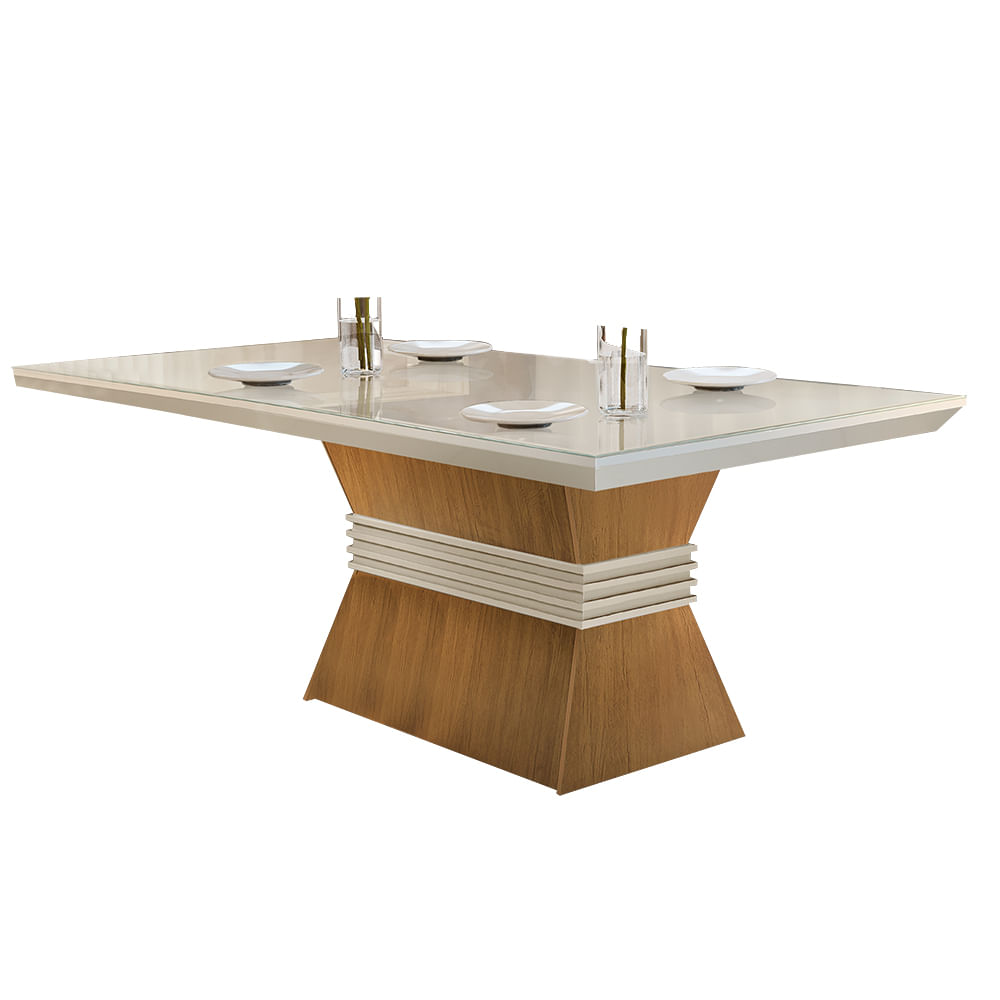 1050.49.2 Mesa Agata 180 Base Imbuia Dt Off White Rufato