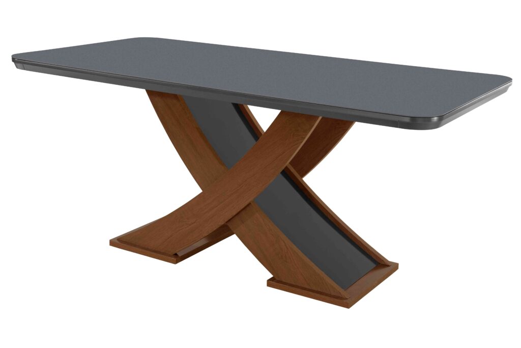 Mesa Dakota 180 Tmp MDF.Vdr Imbuia.Grafite Rufato