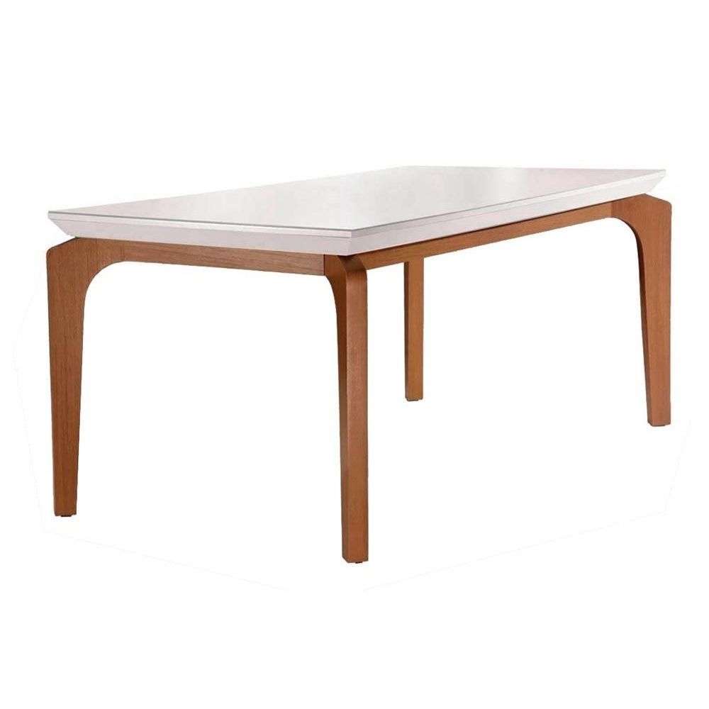 Mesa Londrina 180 Tmp MDF Vdr Imbuia.Off White Rufato