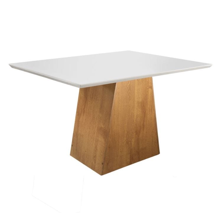 Mesa Sevilha 120 Tmp MDF.Vdr Ipe.Off White Cel Mov