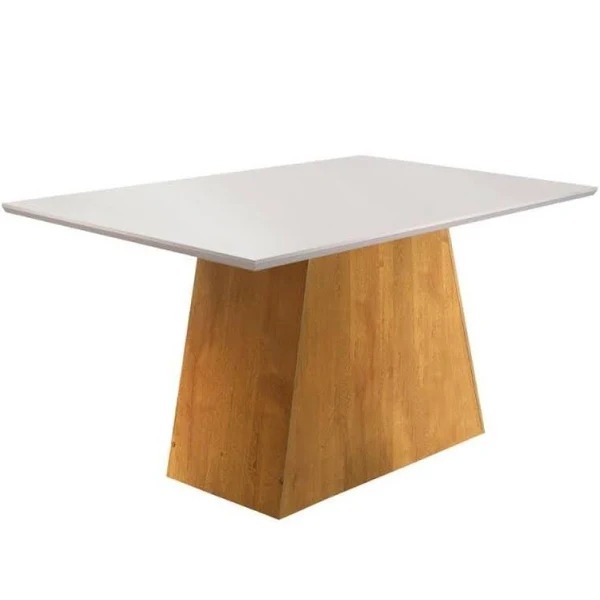 Mesa Sevilha 170 Tmp MDF.Vdr Ipe.Off White CEL