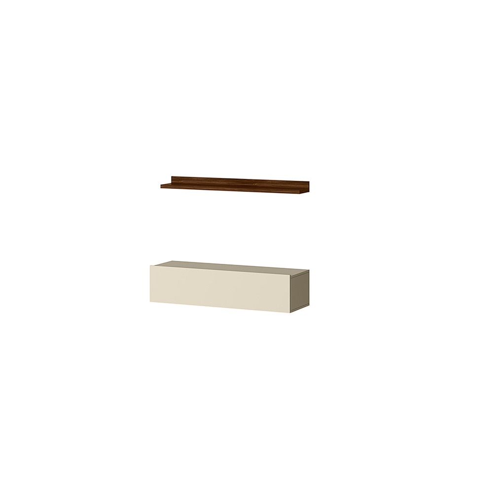 Modulo Gaveta.Prateleira Project Palisandro.Off White Mobler