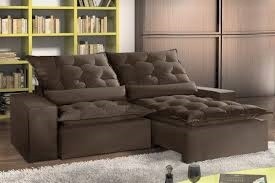 Estofado Retratil Montano 2×80 Veludo Pena Marrom Montano