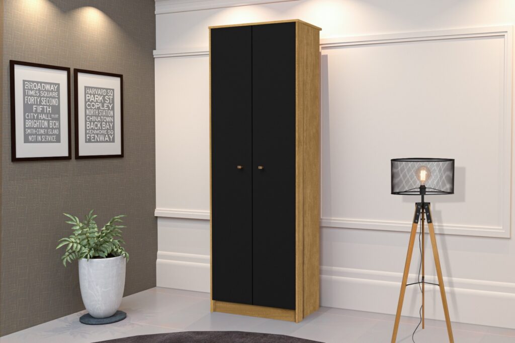 Multiuso Office 2P Nature.Preto J A Moveis