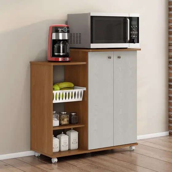 Armario Multiuso Pratico 2P Cinamomo.Areia Zanzini Moveis