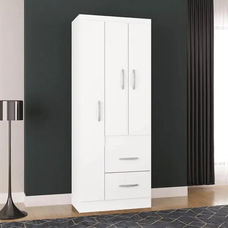 A835.Roupeiro New Marbela 3P2G Branco Poquema