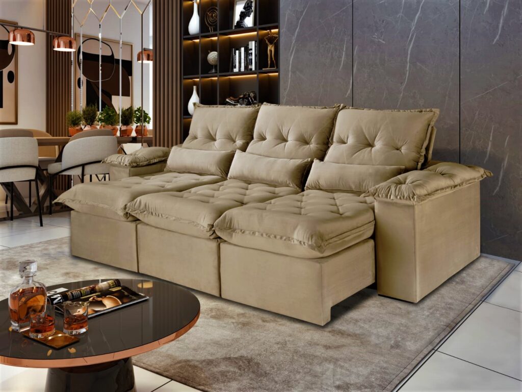 Estofado Retr Ouro Preto 260 3×70 Capuccino Inca 15 Idealle