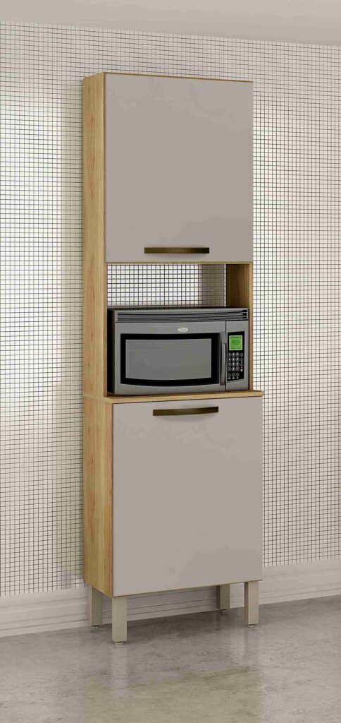 15401.Torre Quente Cozinha New Valencia 2P1N Carvalho.Off White Salleto