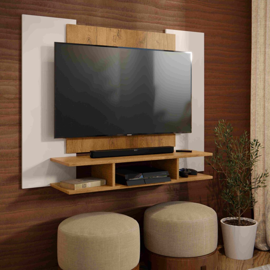 Painel EJ 120 Off White.Freijo EJ Moveis