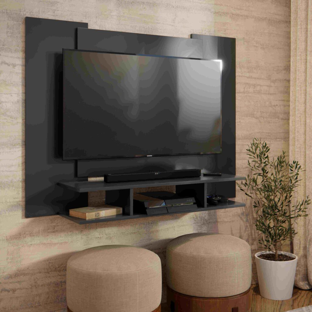 Painel EJ 120 Preto EJ Moveis