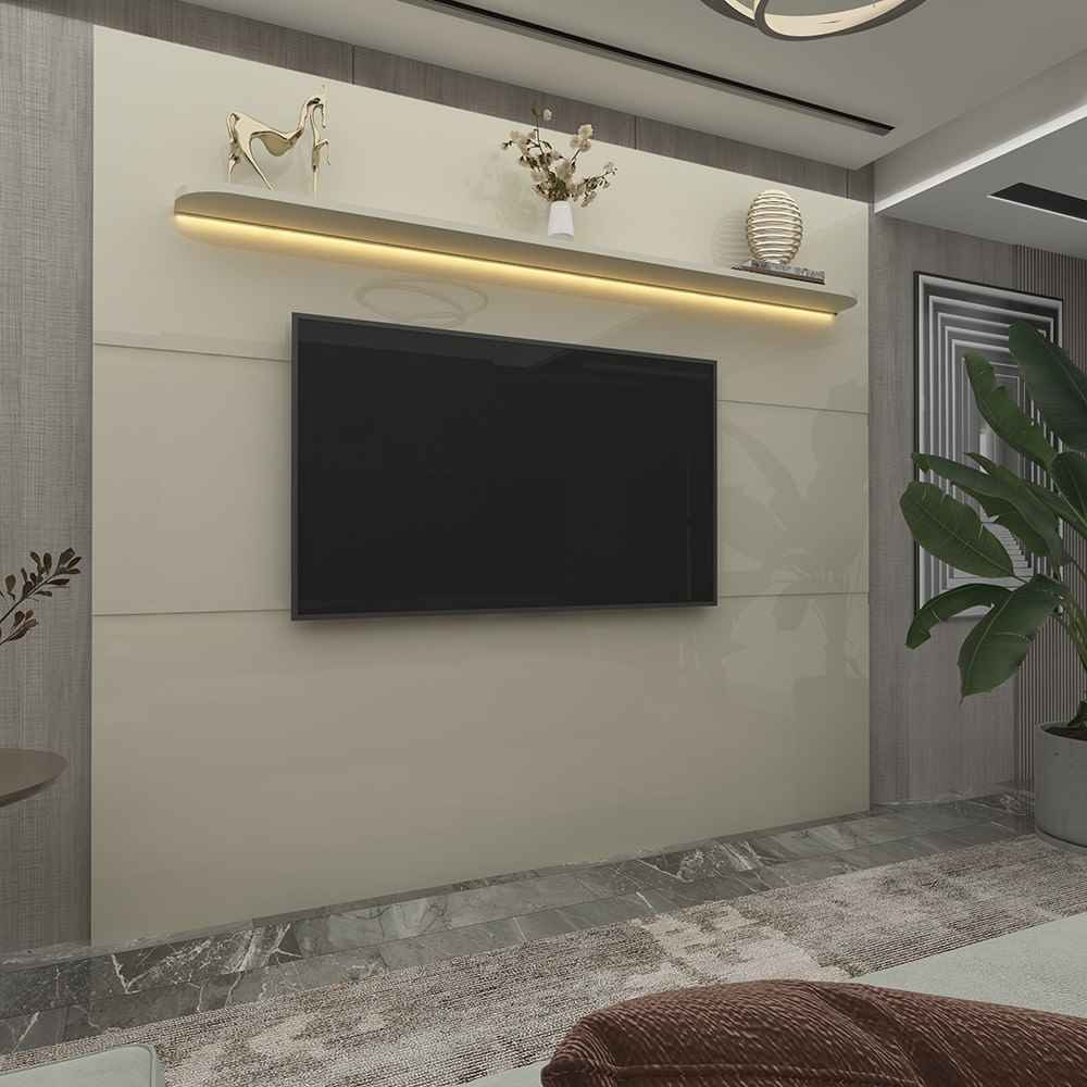 Painel Royal 220 com LED Off White Gelius