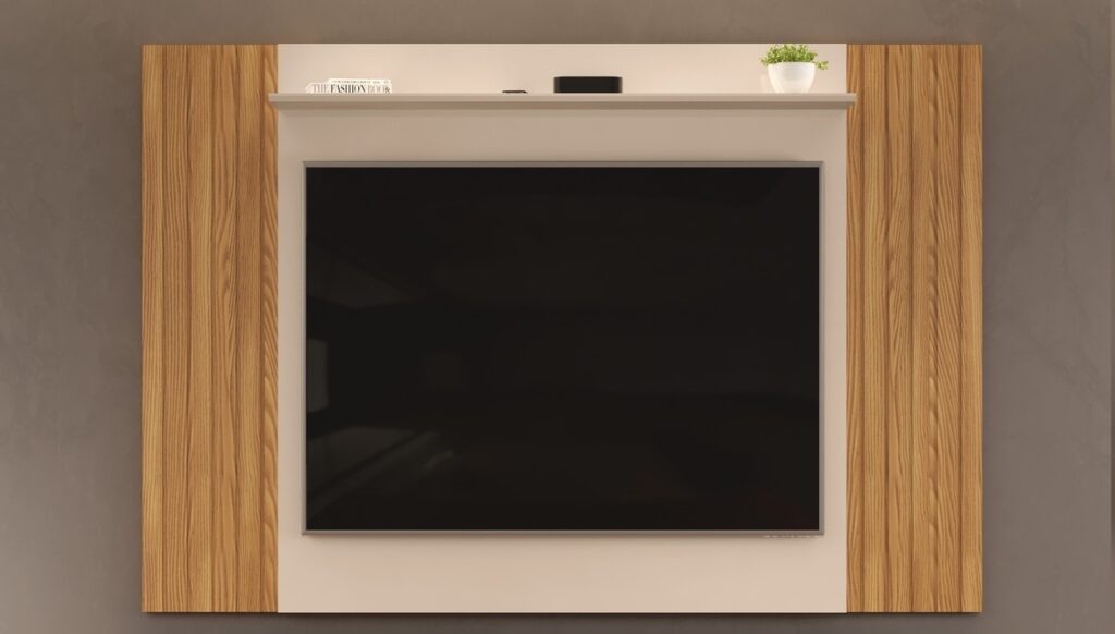 Painel Extensivel Trend Carvalho Nobre.Off White DJ Moveis