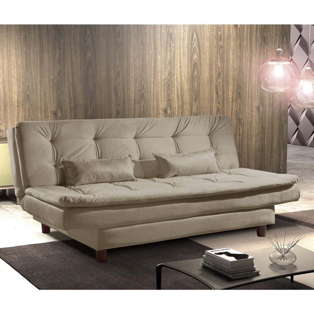 Sofa Cama Premium 3Lgs 2 Estagios 2229B Bege Luxury