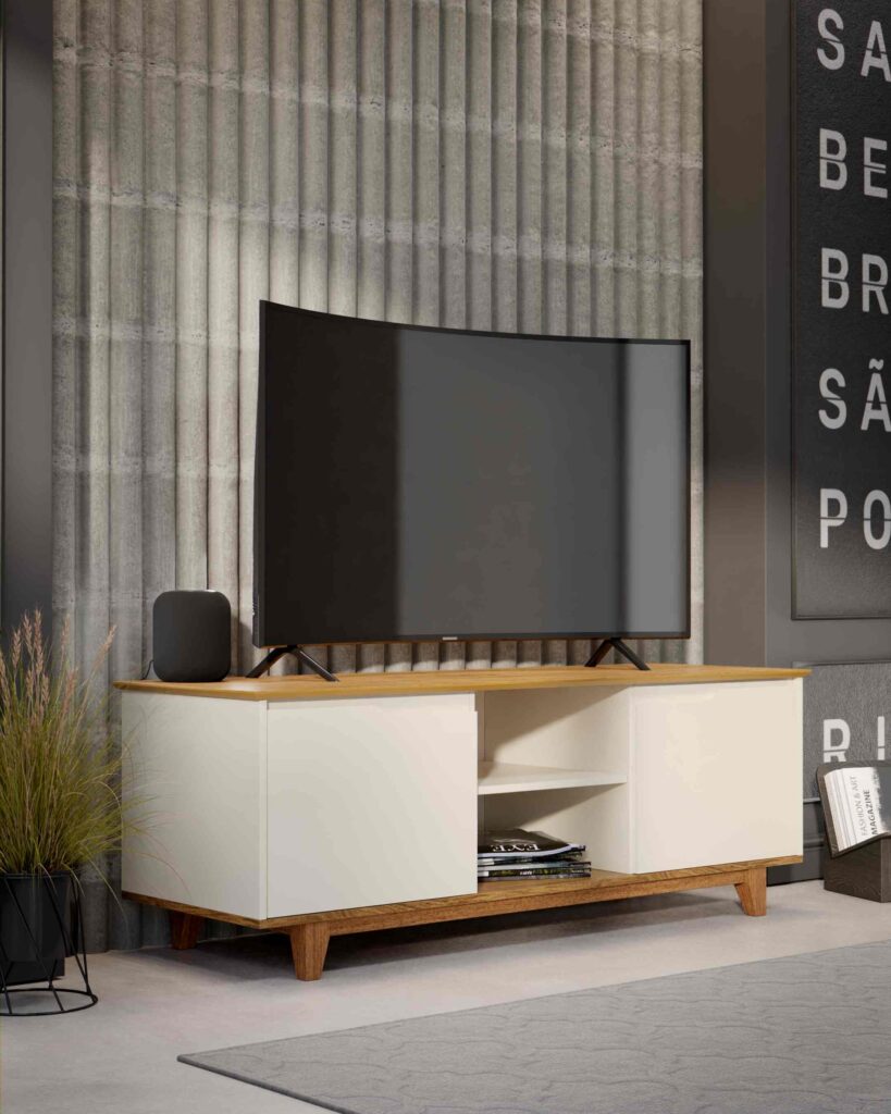 Rack Bancada Flow Off White.Freijo EJ Moveis