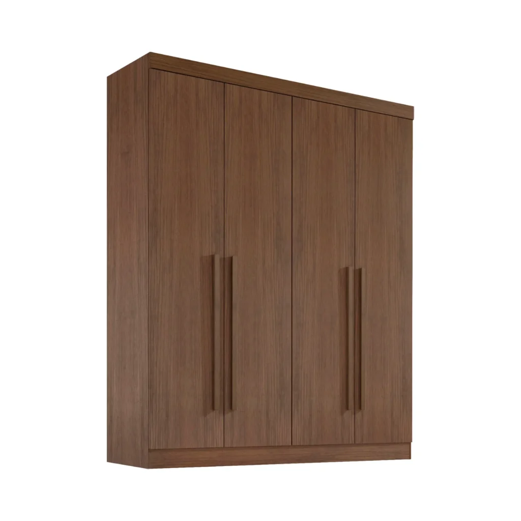 Roupeiro Da Vinci Plus 4 Portas Castanho D’Doro Móveis