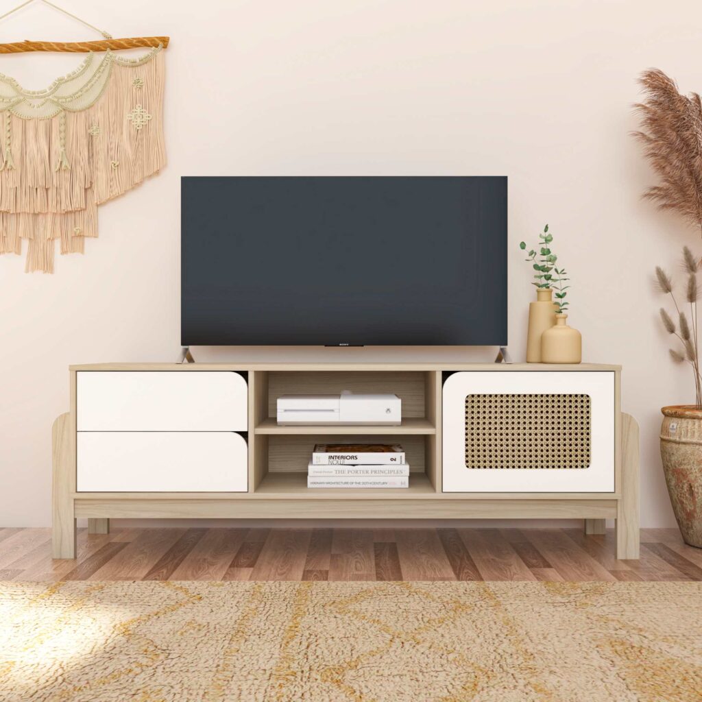 Rack Artely Nature 160 1P2G Naturale.Branco Artely