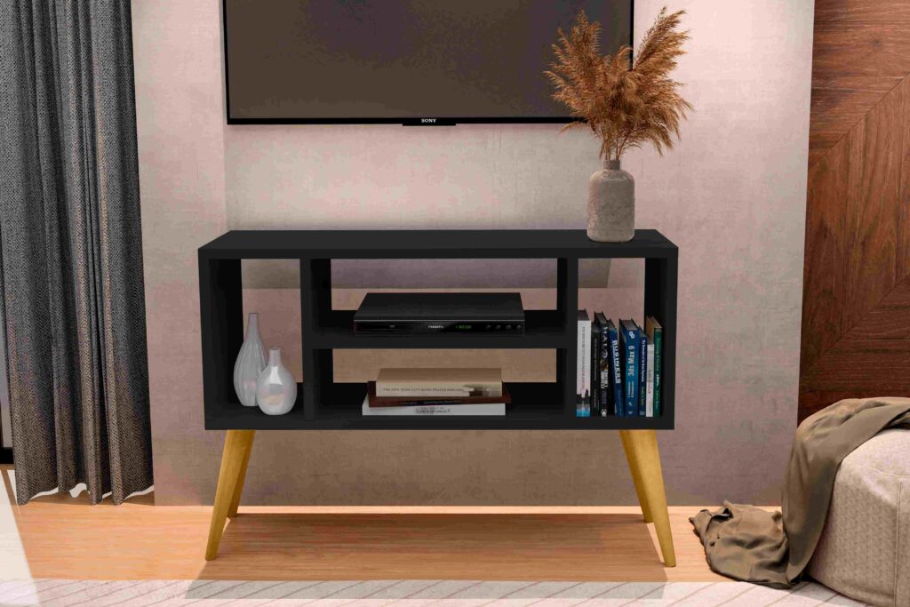 Rack Miami 90 Preto J A Moveis