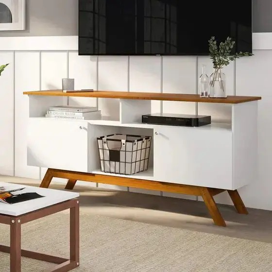 Rack Amsterda II 2P Branco.Nature Tebarrot