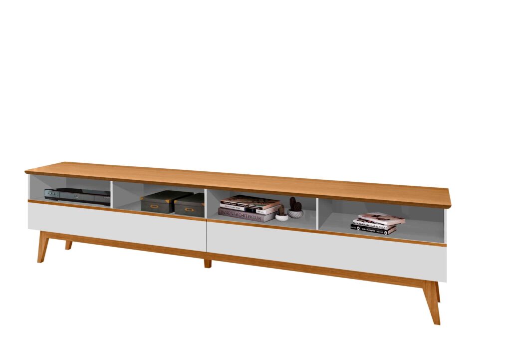 Rack Ares Lux 218 Branco.Nature Tebarrot