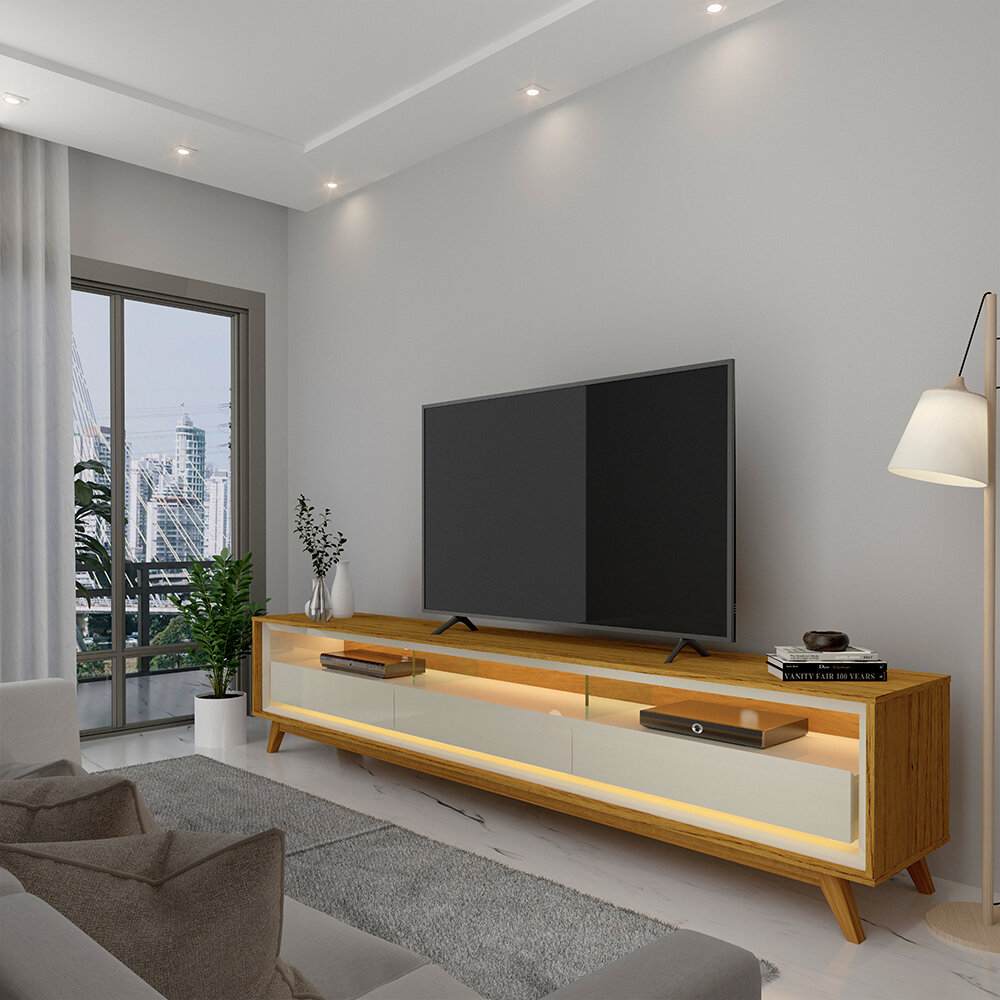 Rack Requinte 212 3G com LED Naturale.Off White Gelius
