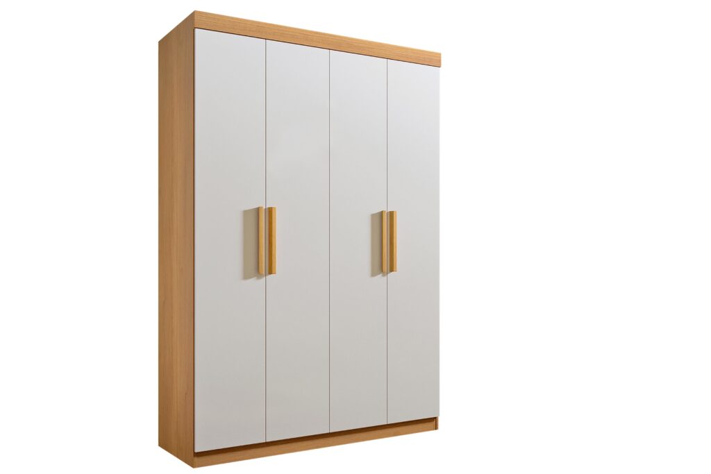 Roupeiro Colibri 4P Cinamomo.Off White D Doro