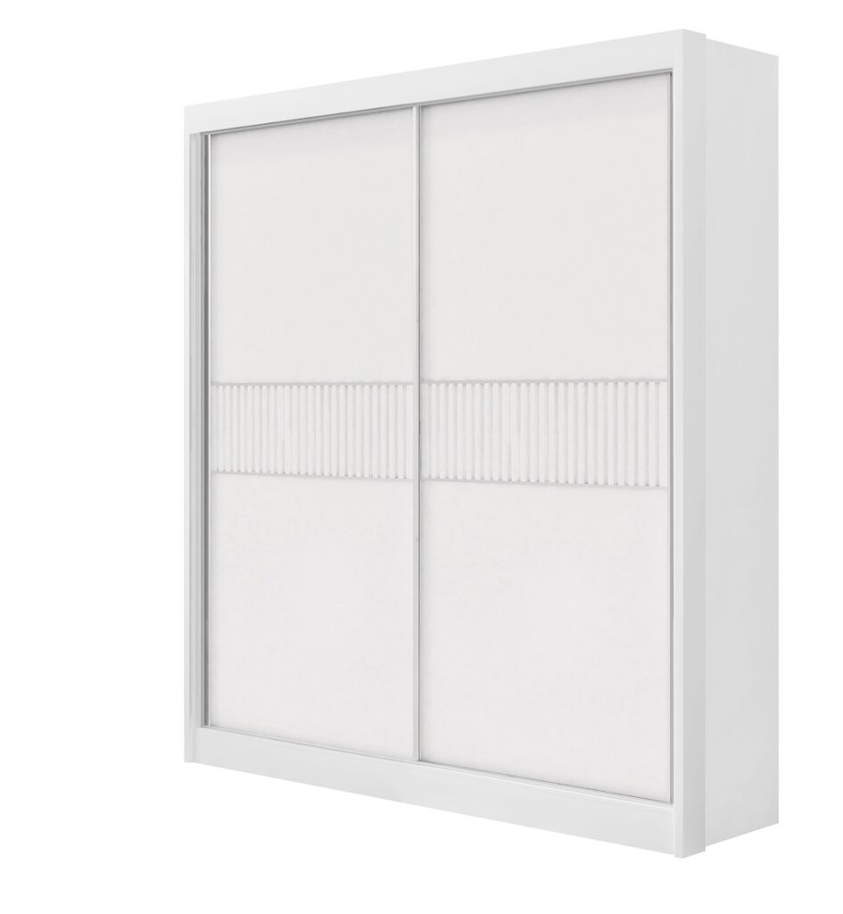Roupeiro Santorini 2P Branco Ripado D Doro