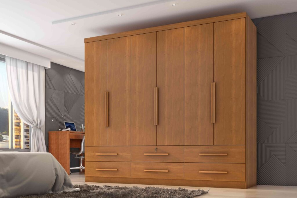 Roupeiro Maximus Plus 6P6G Cinamomo Zanzini Moveis