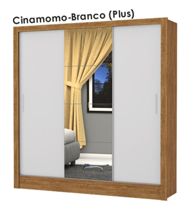 Roupeiro Veneza Plus Gold 3P4G Cinamomo.Branco Carioca
